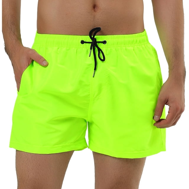 Pantalones cortos de natación Lars Amadeus con forro de malla color Verde claro 34