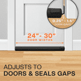 thumbnail image 2 of Comfyanno Under Door Draft Stopper - Bottom Door Gap Filler & Seal - Windproof Coating Cover - Fits 24” to 30” Door - Block Noise, Sound, Hot Air, Light, Wind - Easy Install Draft Blocker - Black, 2 of 7