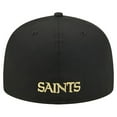 thumbnail image 4 of Men's New Era  Black New Orleans Saints Overlap Wordmark 59FIFTY Fitted Hat, 4 of 5