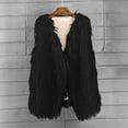 thumbnail image 4 of adviicd Women's Fluffy Faux Fur Vest,Shaggy Cropped Short Jacket Coat 2025 Winter Fashion (Black, M), 4 of 6
