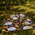 thumbnail image 7 of Sleepy Ghosts With Smiling Pumpkins And Moons, Soft Flannel Blanket with Soft autumn celebration Cartoon Print, Housewarming Gift and Home Decor for Bedroom and Living Room, 7 of 7