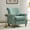 Sage, variant on Tina's Home Upholstered Fabric Accent Chair, Wingback Armchair Sofa with Wood Legs and Nailhead Trim for Home Living Room Bedroom Sage