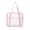 A004- Pink, variant on Clear Concert Bag | Security Compliant Zippered Heavy Duty Tote | Stadium Approved Waterproof Vinyl Bag for Events, Beach, Gym, Travel Gift
