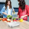 thumbnail image 3 of shyuyusa Stainless Steel Food Preparation Box Refrigerator Preservation Box Sub Hot Pot Side Box Rectangular Outdoor Cooking Picnic Box, 3 of 6