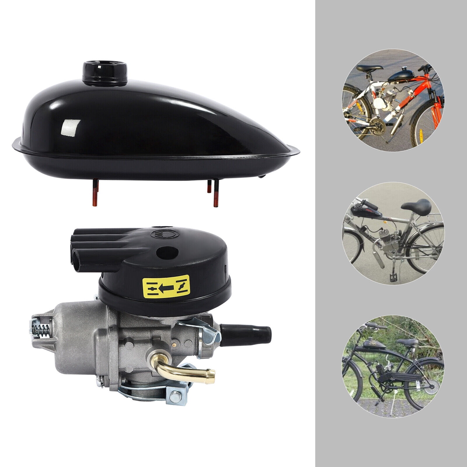 Miumaeov PK80 Full Set 80cc Bike Bicycle Motorized 2 Stroke Single-Cylinder Gasoline Motor Engine Kit Set