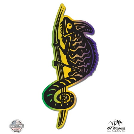 Chameleon Colorful - 3" Vinyl Sticker - For Car Laptop I-Pad Phone Helmet Hard Hat - Waterproof Decal