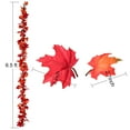 thumbnail image 6 of Coolmade 2 Pack Fall Maple Leaf Garland - 6.5ft/Piece Artificial Foliage Garland Autumn Hanging Fall Leave Vines for Indoor Outdoor Wedding Thanksgiving Dinner Party Decor, 6 of 7