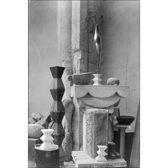 24"x36" Gallery Poster, Edward Steichen - Brancusi's studio, 1920