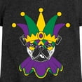 thumbnail image 3 of Instant Message - Mardi Gras Pug - Toddler & Youth Girls Short Sleeve Graphic T-Shirt, 3 of 6