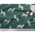 thumbnail image 2 of Soimoi Silk Fabric Horse Block Decor Fabric Printed Yard 42 Inch Wide, 2 of 3