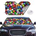thumbnail image 2 of Uemuo Easter Eggs2 Pattern Accordion Car Windshield Sun Shade, Foldable Reflective Sun Visor for Car, Reflector Windshield Sunshade-, 2 of 7