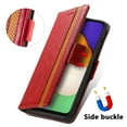 thumbnail image 5 of Case for Samsung Galaxy A36 5G with RFID Blocking Credit Card Holder, Premium PU Leather Retro Magnetic Clasp Flip Folio Case Wallet Pocket Kickstand Shockproof TPU Interior Case,Red, 5 of 15