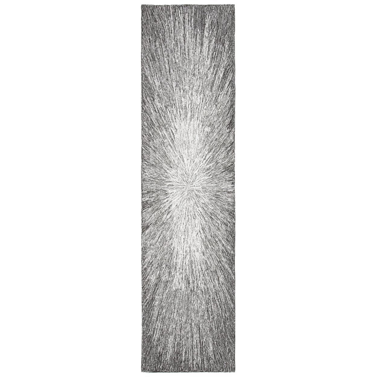 SAFAVIEH Micro-Loop Carbrey Sunburst Area Rug, Charcoal/Grey, 4' x 6'
