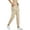 Beige, variant on Women's Joggers Lightweight Hiking Pants High Waist 5 Zipper Pockets Quick Dry Travel Athletic UPF50+ Black L
