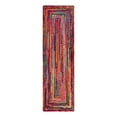 thumbnail image 3 of Unique Loom Braided Chindi Collection Area Rug - Layer (2' 7" x 8' Runner Multi/Blue), 3 of 12