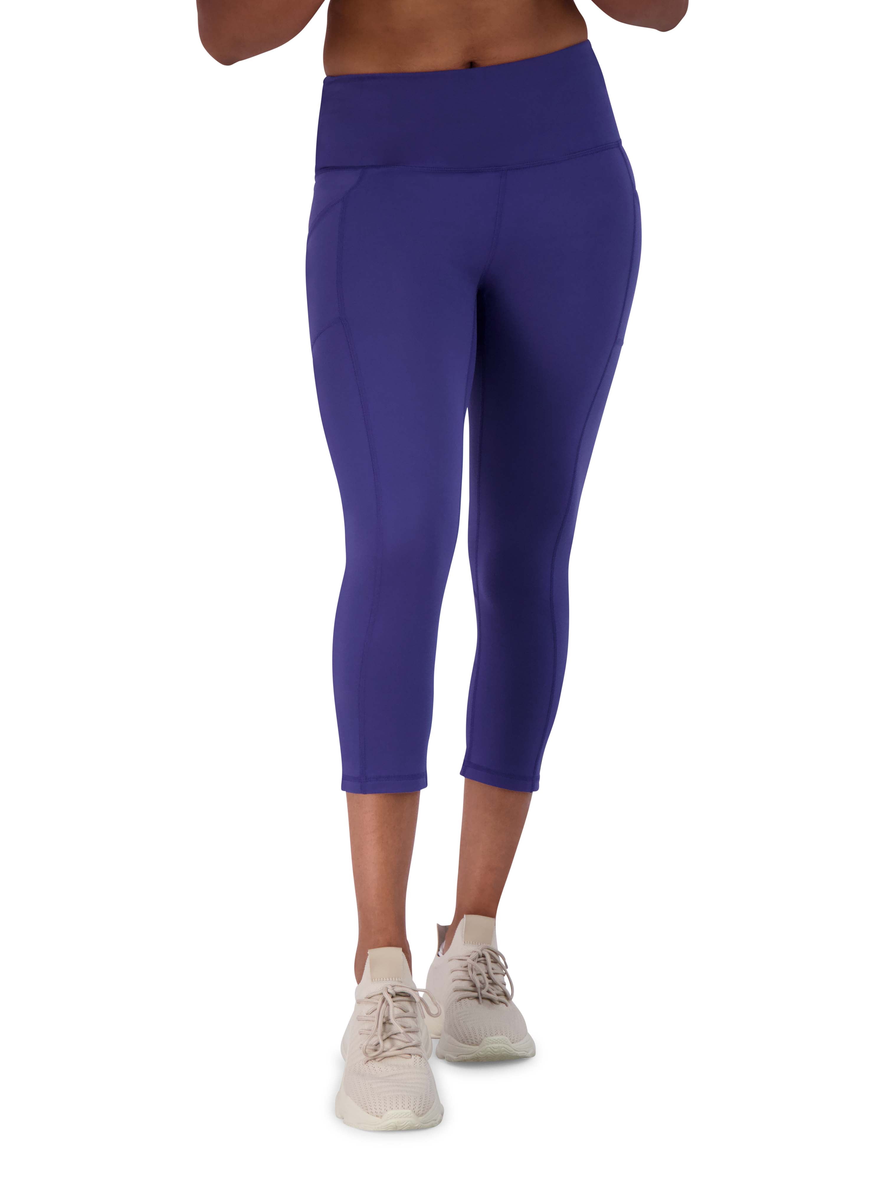 Reebok Women's and Women's Plus Highrise Everyday Capri Legging with 20" Inseam and Side Pockets