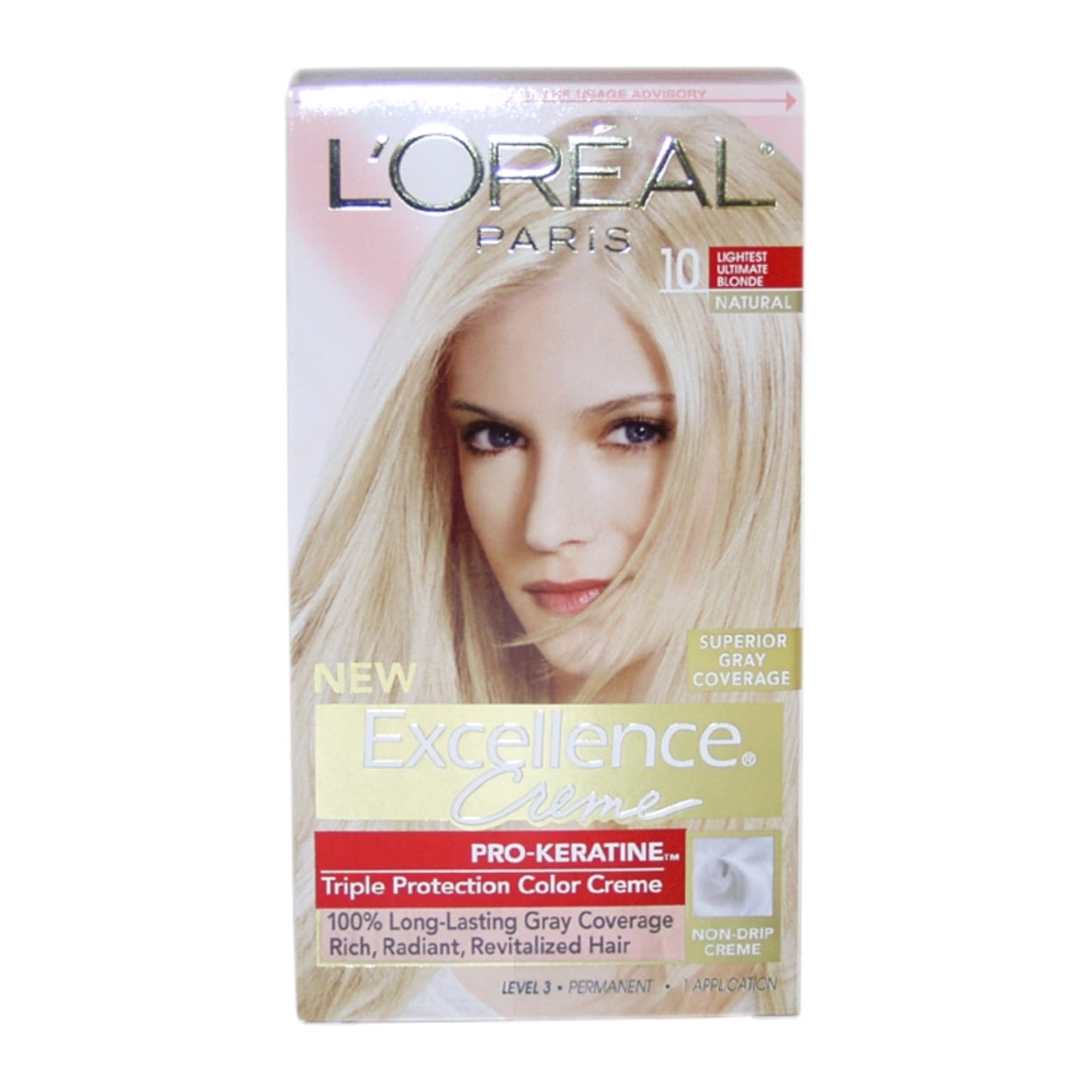 L'Oreal Paris Excellence Creme Permanent Hair Color, 10 Lightest Ultimate Blonde