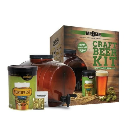 Mr. Beer Northwest Pale Ale Craft Beer Making Kit with Convenient 2 Gallon Fermenter Designed for Simple and Efficient