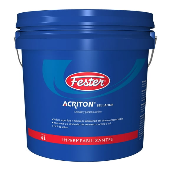 Sellador y Primario Acrilico Fester Acriton Sellador 4 L