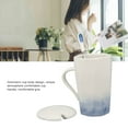 thumbnail image 3 of 400ml Ceramic Mug, Ink Painting Style Coffee Mugs Ceramic Coffee Mug With Spoon And Dustproof Lid For, 3 of 8