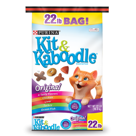 Purina Kit & Kaboodle Original Dry Cat Food, 22 (Best Kitten Food For Weight Gain)