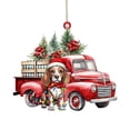 thumbnail image 1 of XWSHYW Adornos Colgantes Adornos Navideños Adornos Navideños Acrílicos Árbol de Navidad Camión Rojo Adornos para Árboles de Navidad Recuerdos para Perros, 1 of 2