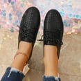 thumbnail image 7 of Viluyesy Womens Faux Leather Flats, Lace Up Soft Sole Comfortable Casual Walking Work Office Shoes Black US6, 7 of 7