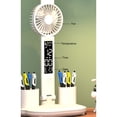 thumbnail image 2 of Dual-Head Study Lamp with Fan LED Desk Lamp with Clock and Pen Holders Touch Control Table Lamp Temperature Time & Date Display with Color Temperature Control (3000K-6000K) and Dimmable Brightness, 2 of 9