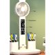thumbnail image 2 of Lámpara de estudio de doble cabezal con ventilador Lámpara de escritorio LED con reloj, 2 of 8