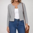 thumbnail image 2 of Brqkzdu Knit Cardigan Sweater for Womens Fall Long Sleeve Casual Button Down Cardigans Breathable Loose Comfy Lightweight Cardigan Outerwear, 2 of 9