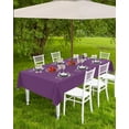 thumbnail image 3 of Outdoor Tablecloth Purple Rectangle Patio Tablecloths 60x84 Inch, Waterproof Outside Table Cloths with Umbrella Hole and Zipper, Solid Purple Color Summer Table Cover for Outdoor Tables, Picnic,, 3 of 6