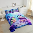 thumbnail image 4 of Erosebridal Cute Sea Turtle Comforter Set Queen Size Cartoon Ocean Animal Bedding Set Sea Creatures Comforter Underwater World Quilt Set, 4 of 7