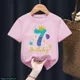 thumbnail image 3 of Bonita ropa para niños, regalo de sexto cumpleaños, camiseta de algodón para niñas, camiseta con estampado de corona de princesa sirena, camisetas rosas Harajuku Kawaii, 3 of 5