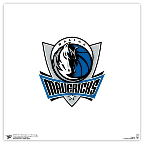 Gallery Pops NBA Dallas Mavericks - Global Logo Wall Art, Unframed Version, 12" x 12"