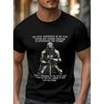 thumbnail image 3 of Men's T-Shirt Samurai Hand Painted Short Sleeve Casual Tee Classic Crew Neck T-Shirt for Men, 5XL, 3 of 7