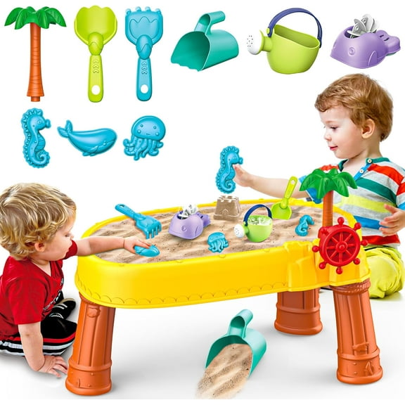 Water Table for Toddlers 1-8 with 15 Accessories - Outdoor Sensory  for Kids Ages 1-8
