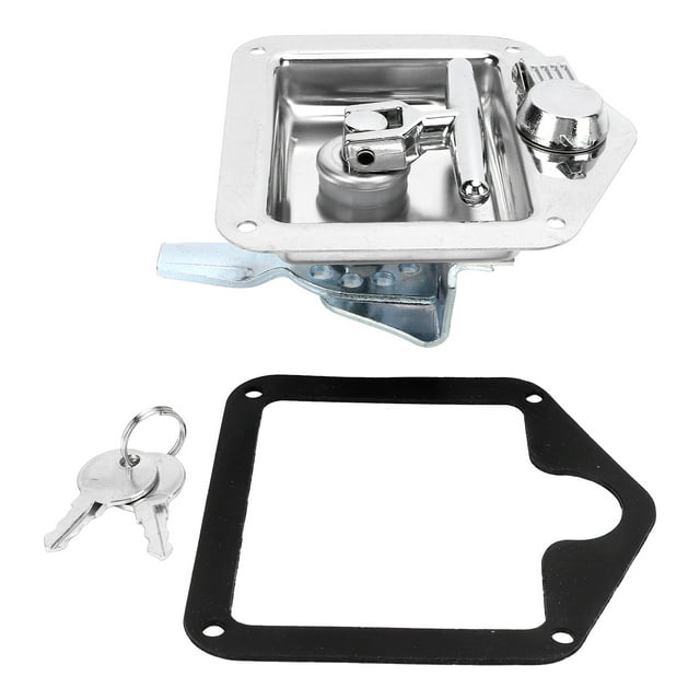 Polished Stainless Steel Toolbox Lock T Handle Latch Foldable Trailer Door Latch for Truck RV Camper