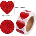 thumbnail image 2 of 1inch Red Heart Shape Labels Stickers Yayun Shinny Red Heart Stickers Red Heart Stickers Decorations for Anniversary Candy Gift Box Party 500Pcs, 2 of 7