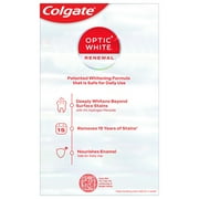 Colgate Optic White Renewal Teeth Whitening Toothpaste, Mint, 3 oz, 2 Pack