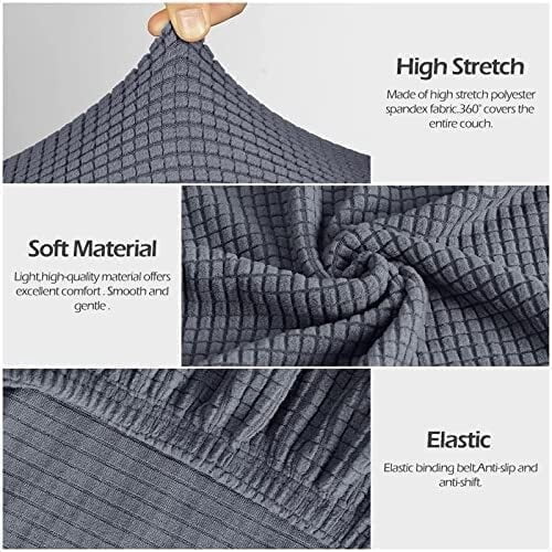 LKJYER Anti-Slip, Rectangle, Wear-Resistant, Removable, Washable Ottoman Cover Slipcover Rectangle Footrest Sofa Slipcovers Stool Cover Footstool Protector Covers Feature Stretch