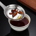 thumbnail image 4 of Hyasfey Hot Pot Fat Skimmer Spoon Stainless Steel Fine Mesh Strainer Foam Strainer Oil Filter for Separating Floating Foam Fat Long Handle Ladle Colander, 4 of 8