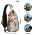 thumbnail image 5 of Crossbody Sling Backpack for Women Men Sea Shells Retro Seamless Pattern Shoulder Sling Crossbody Casual Chest Bag for Travel Sports Running Hiking, 5 of 6