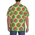 thumbnail image 7 of Goofa Summer Watermelon Printed Men's Casual Short-sleeved Shirt,Lightweight Breathable Button-down,Summer Casual men's top,Versatile Fashion shirt-, 7 of 7