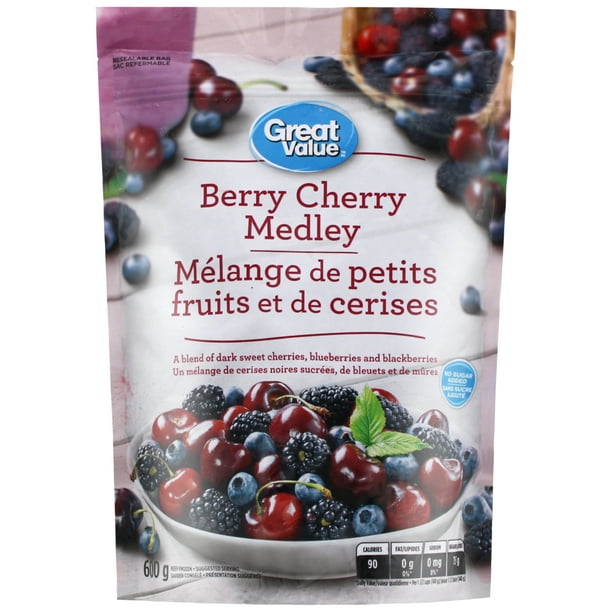 Great Value Berry Cherry Medley, 600 g