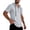 White, variant on Guluxicc Men's Hooded Cotton Tops Drawstring Button Collared Short Sleeve Shirts Regular Fit Trendy Solid Color Summer Casual Tops with Pocket