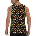 thumbnail image 3 of Xecao Flowe Rooster Men's Tank Top Workout Quick Dry Sleeveless Gym Jogging Muscle Shirts Summer Swim Beach Tops, 3 of 9