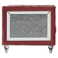 thumbnail image 4 of ACME HeiberoII Chaise Rembourrée en Velours Capitonné Rose, 4 of 8