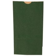JAM Paper Kraft Lunch Bags, 5x9.75x3, Dark Green, 500/Box, Medium