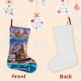 thumbnail image 3 of Moana 2 Tema: Calcetines de Navidad, fino lino blanco para colgar en escaleras y chimenea, decoración navideña para el hogar, regalo de Navidad. 45cm × 32cm, 3 of 5