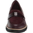 thumbnail image 2 of Clarks 26147023W: Women's Sharon Gracie Burgundy Combi Penny Loafer WIDE (7.5 Wide US Women), 2 of 6